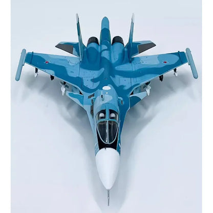 Diecast 1:100 Proportional Russian Su-34 SU34 Simulation Military Fighter Alloy Finished Airplane Model Aviation Plane for Boys