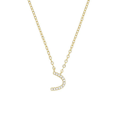 Total 31 Different Shape Arabic Letter Pendant Necklaces for Women Paved Green White Cz and Turquoise Gold Color Fashion Jewelry
