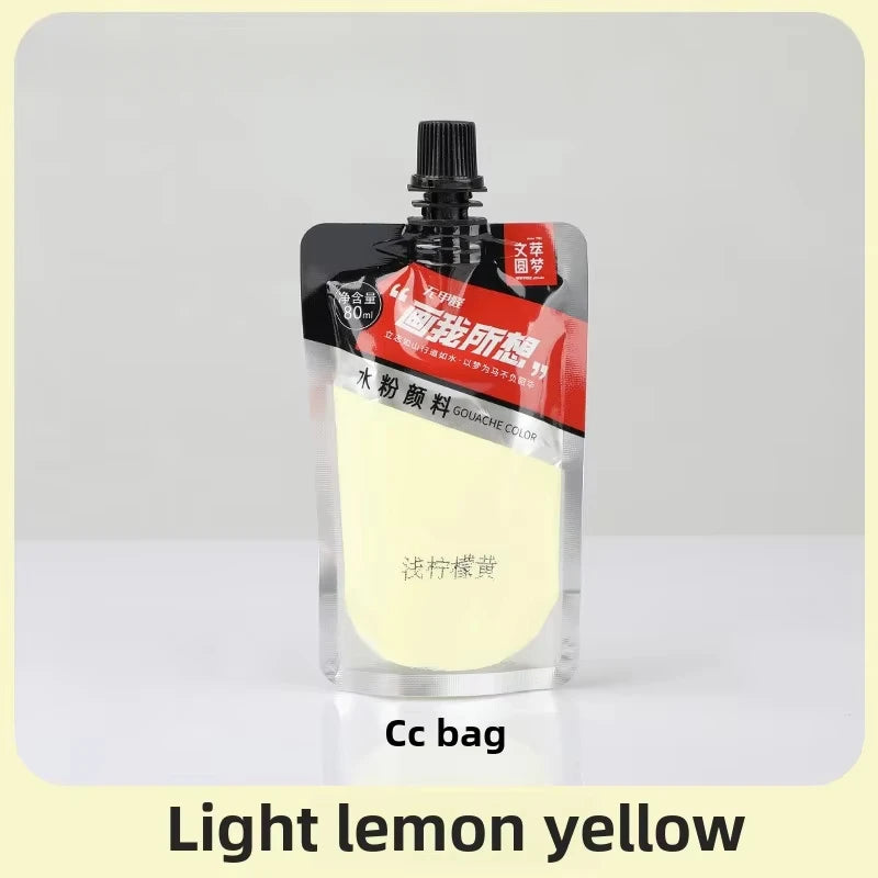 Gouache Pigment Pack Gouache Refill Jelly Pigment Art Students Special Beginners Children's Non-Toxic Super Gouache 80ml