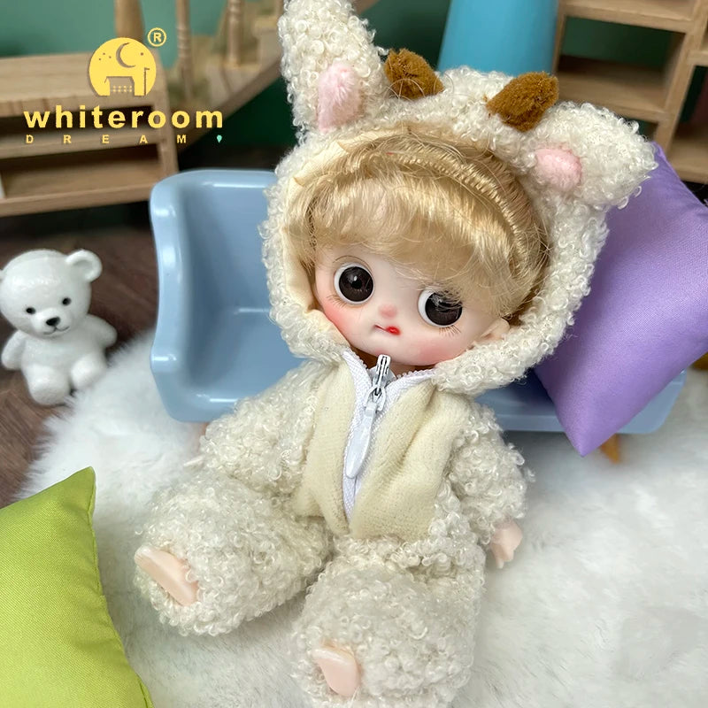 Kawaii Pocket Mini BJD Doll 10Cm Ob11 Dolls Clothes Outfit Dress Surprise 1/12 Baby Bjd Dolls Figure Toys Accesso for Girls Gift