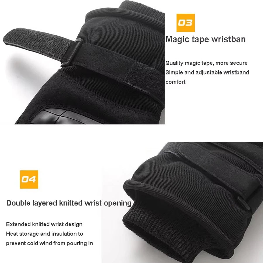 1Pair ColdProof Winter Gloves,Motorcycle Touchscreen Outdoor Hunting Protection Mountaineering Skiing Full Finger Gloves