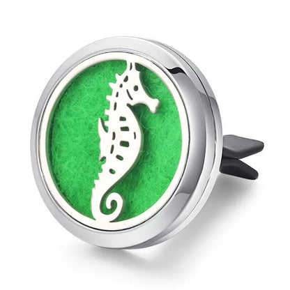 Aromatherapy Jewelry Locket Pendant Car Air Freshener Vent Clip Aroma Perfume Oils Locket Essential Oil Diffuser Car Clip