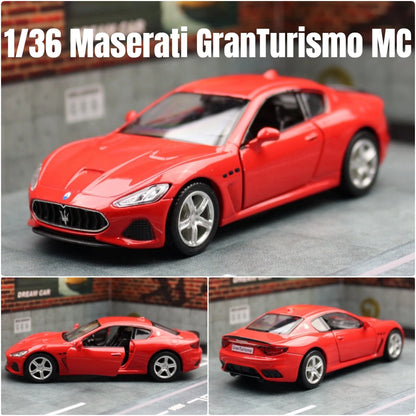1/36 Maserati GranTurismo MC Super Sport Toy Car Model For Children RMZ CiTY Diecast Miniature Pull Back Collection Gift Kid Boy