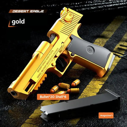 Black M1911 Colt Toy Gunman Gun, Soft Bullet Shell, Catapult Blaster, Manual Air Gun Launcher, Boys Shooting Game 14+y