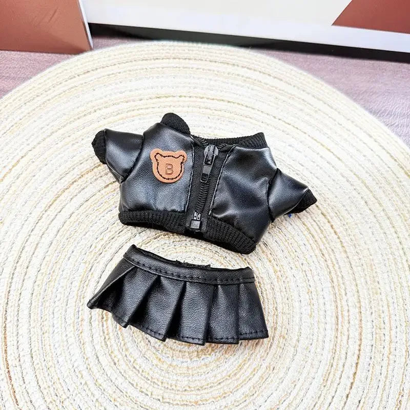 For 17cm Labubu v1/v2/v3  doll baby clothes heart Dolls Accessories Elegant Set DIY Overalls Set Decoration Accessories