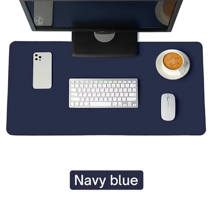 Premium PU Leather Desk Mat Waterproof Office Keyboard Protector with Non-Slip Gaming Mouse Pad Area, Large Workstation Surface