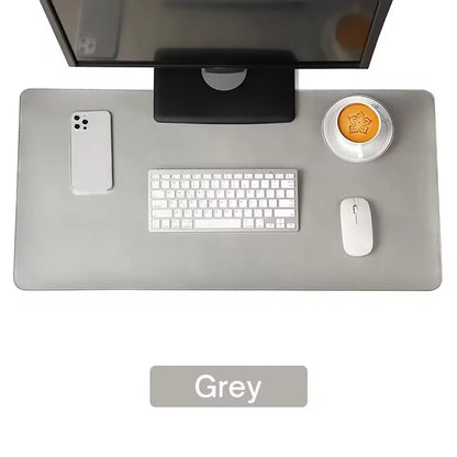 Premium PU Leather Desk Mat Waterproof Office Keyboard Protector with Non-Slip Gaming Mouse Pad Area, Large Workstation Surface