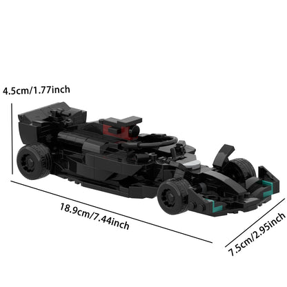 271PCS Building Blocks Racing Black Car Formula W15 Model Creative Building Block Sports Car Boy Birthday Gift Adults