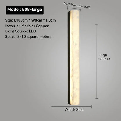 Artpad Designer Marble Wall Lamp for Living Room Hallway Stairs Bedroom Dining Room Copper Ambient Alabaster Wall Lighting