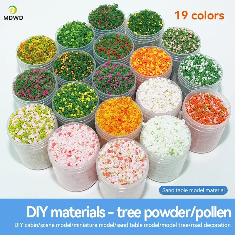 50ml 1-3mm Simulation bush grass sponge tree powder coarse grain flowers leaves diy military train model sand table scene layout