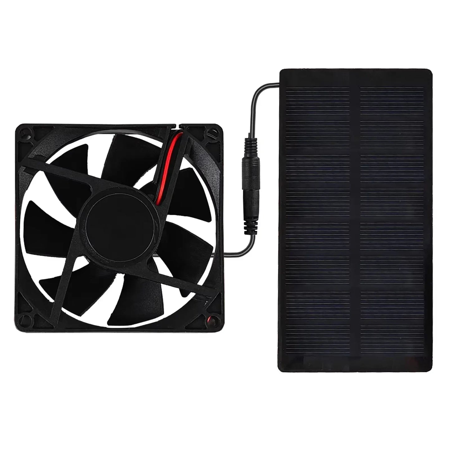 EESBAO Mini Solar Exhaust Fan Chicken Coop / Kennel and Utility Room Automatic Temperature Control Low Noise Green Energy Saving