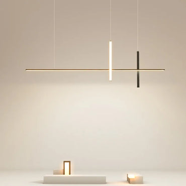 Modern Minimalist Led Chandelier Dimmable Black for Table Dining Room Kitchen Bar Pendant Lamp Home Decoration Light Fixture