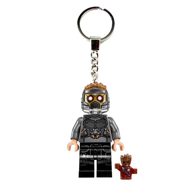 Marvel Creative Personalized Cartoon Keychain Iron Man Hulk Hawkeye Venom Thanos New Car Keychain Backpack Pendant Festival Gift