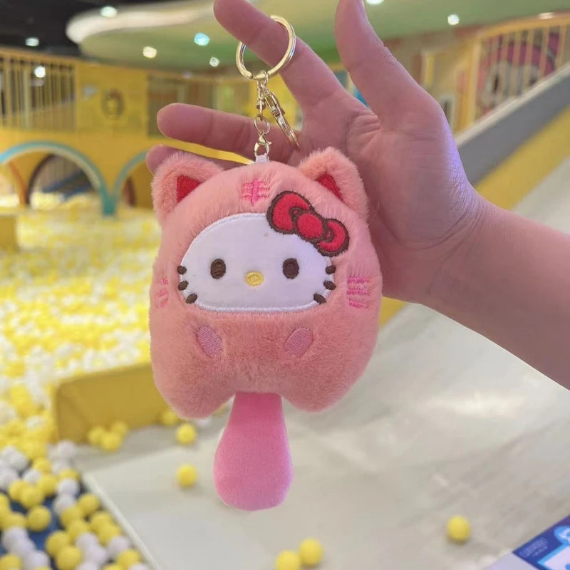Sanrio Plush Pendant Kuromi Cinnamoroll Bad Badtz Maru Hello Kitty Pom Pom Purin My Melody Pochacco Kawaii Pendant
