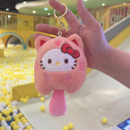 Sanrio Plush Pendant Kuromi Cinnamoroll Bad Badtz Maru Hello Kitty Pom Pom Purin My Melody Pochacco Kawaii Pendant