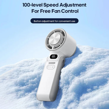 XIAOMI 3600mAh Portable Air Cooling Turbo Fan 100 Wind Speeds Adjustable Outdoor Foldable Student Handheld Fan with Lanyard