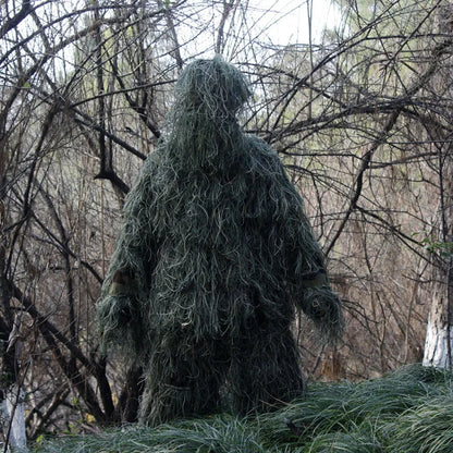 Camouflage Clothing 3D Withered Grass Ghillie Suit 5 PCS Sniper Hunting Suit Hunting Clothes Birding Suit