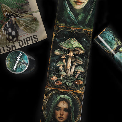 80mm*200cm Vintage Character Forest Landscape Washi Tape Creative DIY Journal Material Collage Scrapbook Stationery