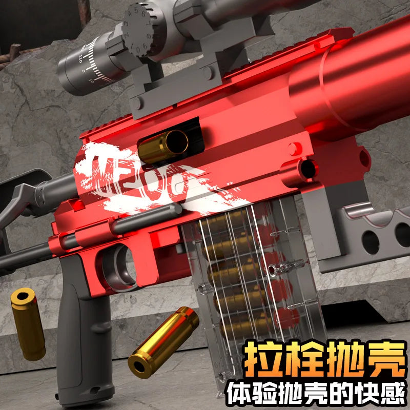93cm Extra Large M200 Shell Throwing Soft Bullet Gun Can Launch Toy Shooter Dynamic Loading Boy Outdoor Battle Sniper Gun Model