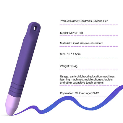 Children Silicone Stylus Pen with Durable Rubber Tip Kid Capacitive Drawing Writing Pen for Touch Screen Stylus Tablet Pencil
