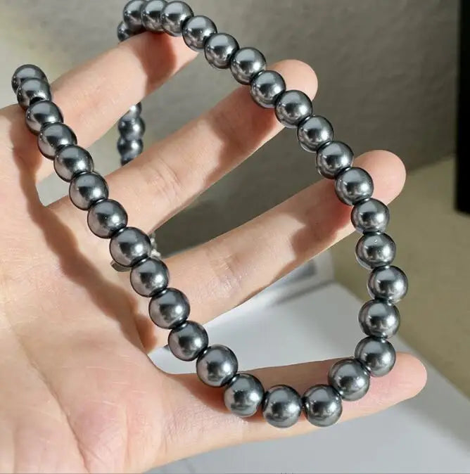 Grey Pearl Necklace for Women's Luxury Collar Chain Simple Neckchain Fashion Jewelry