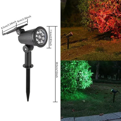 1~4Pack Solar Light Outdoor Adjustable 9LED Spotlight In-Ground Waterproof Solar Powered Lawn Lamp for Landscape Decoration