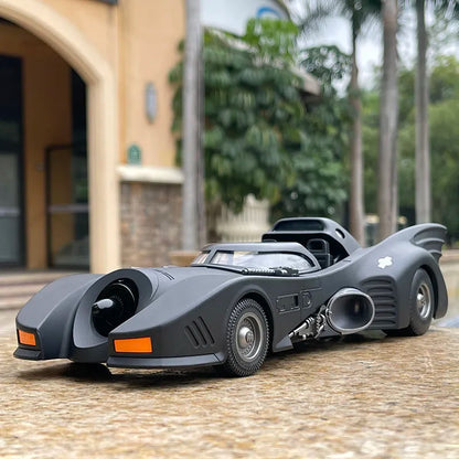 1/24 Classic Movie Car Batmobile Bat Alloy Sports Car Model Diecast Metal Toy Racing Car Model Sound Light Simulation Kids Gifts