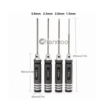 Universal H1.5/2.0/2.5/3.0mm Handle Allen Hex Screwdriver Key Driver Tools for RC Car Tamiya HPI HSP Traxxas Losi Axial Kyosho