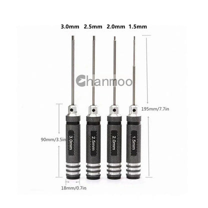 Universal H1.5/2.0/2.5/3.0mm Handle Allen Hex Screwdriver Key Driver Tools for RC Car Tamiya HPI HSP Traxxas Losi Axial Kyosho