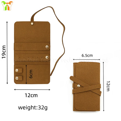 Lightweight Jewelry Organizer Roll Waterproof Foldable Travel Storage Bag for Women Girls Necklaces Rings Earrings Bracelet