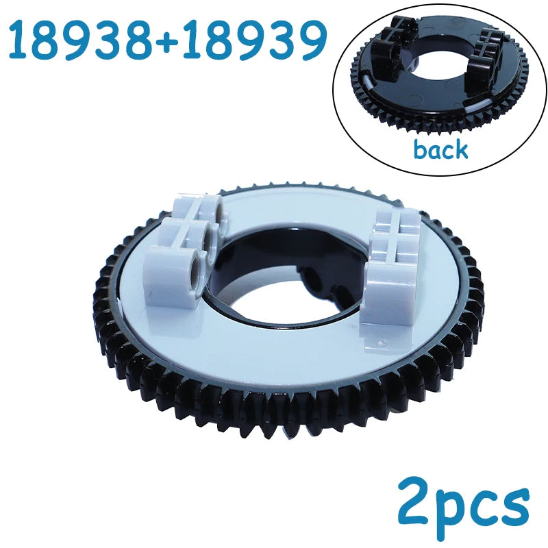 High-Tech Parts 28 56 60 Tooth Turntable 18938 18939 48452 50163 99009 99010 2855 2856 MOC Technical Parts Building Block Bricks