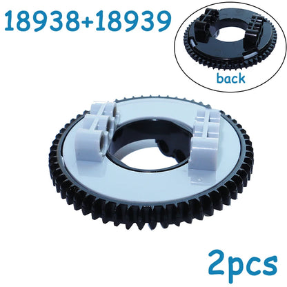 High-Tech Parts 28 56 60 Tooth Turntable 18938 18939 48452 50163 99009 99010 2855 2856 MOC Technical Parts Building Block Bricks