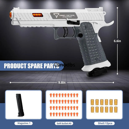 2011 Shell Throwing Toy gun Continuous Firing Blowback Soft Bullet Pistol model Empty Hanging Airsoft Birthday Gifts for Boys