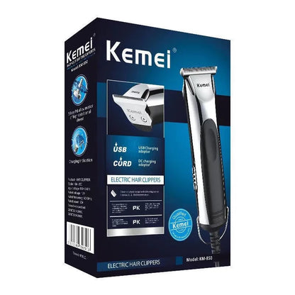 Kemei 850 professional hair trimmer plug in electric hair clipper corded hair cutting machine for men children Home Haircut Kit