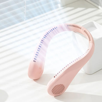 Xiaomi Bladeless Neck Fan Hands-Free USB Rechargeable Portable Cooler Silent Safe Outdoor Travel Sports 3 Speeds for Kids Adults