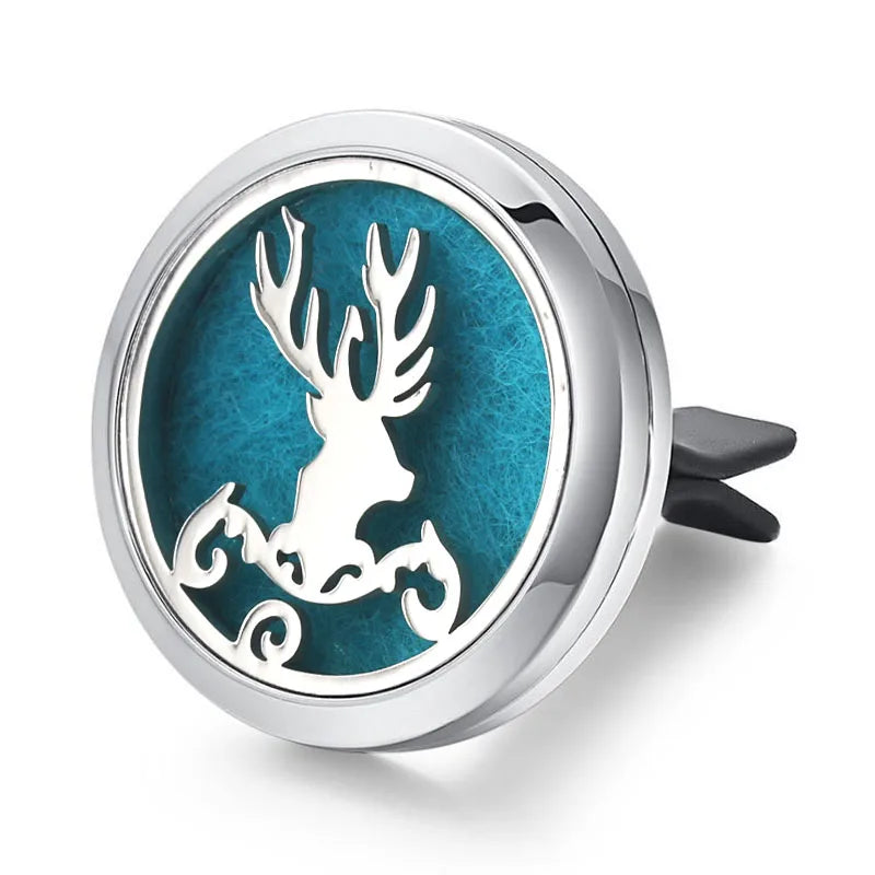 Aromatherapy Jewelry Locket Pendant Car Air Freshener Vent Clip Aroma Perfume Oils Locket Essential Oil Diffuser Car Clip