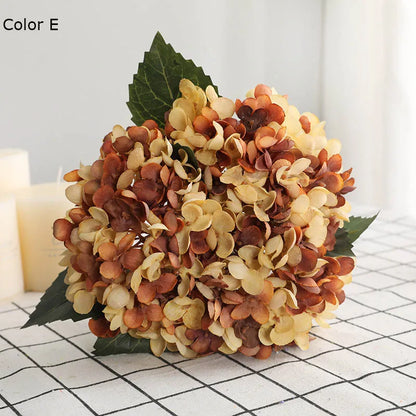 3Pcs/lot Hydrangea Autumn Fall Party fake Flowers Wedding Decoration Mariage flores artificiales Vase decor