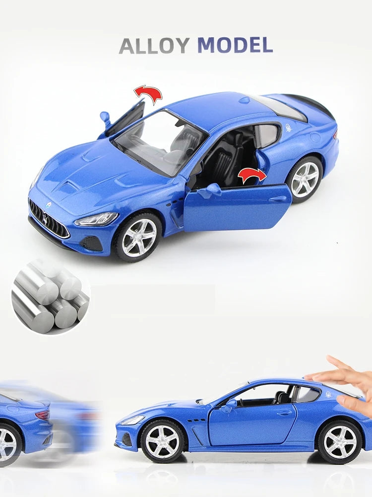 1/36 Maserati GranTurismo MC Super Sport Toy Car Model For Children RMZ CiTY Diecast Miniature Pull Back Collection Gift Kid Boy