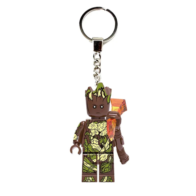 Marvel Creative Personalized Cartoon Keychain Iron Man Hulk Hawkeye Venom Thanos New Car Keychain Backpack Pendant Festival Gift