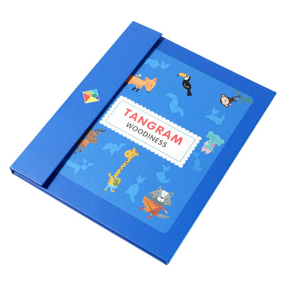 Magnetic Wooden Tangram Block Puzzle Game for Kids - Montessori Educational Intelligence Jigsaw Children's Gift