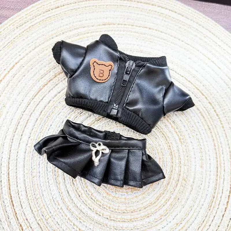 For 17cm Labubu v1/v2/v3  doll baby clothes heart Dolls Accessories Elegant Set DIY Overalls Set Decoration Accessories