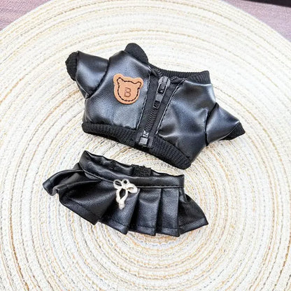 For 17cm Labubu v1/v2/v3  doll baby clothes heart Dolls Accessories Elegant Set DIY Overalls Set Decoration Accessories