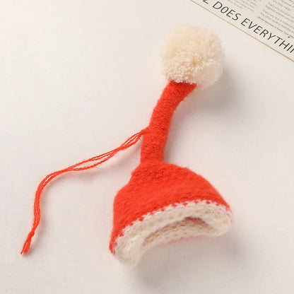 5PCS/lot Mini Handmade Small Knitting Hat For DIY Dolls Decoration Phone Case Decoration 3.5CM