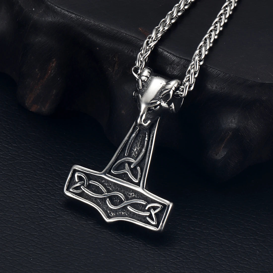 316L Choice Stainless Steel Viking Skull Animal Vintage Pendant for Men Necklace Bracelet DIY Accessories Finding Jewelry Making