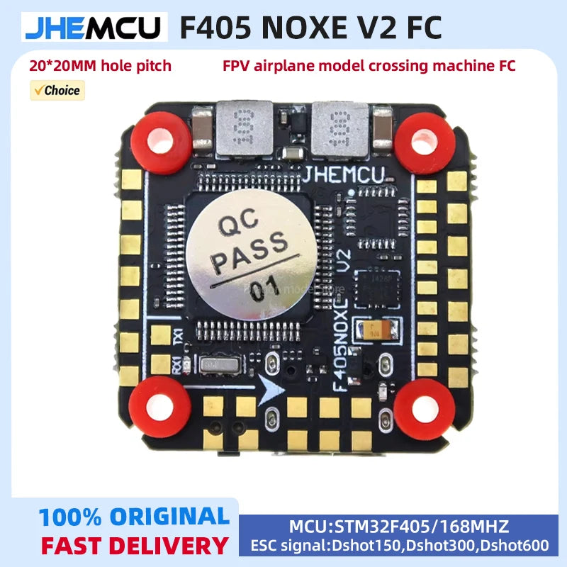 JHEMCU F405 NOXE V2 Flight Controller Baro OSD 16MB BlackBox 5V 10V Dual BEC 20X20mm 3-6S LIPO for FPV Freestyle Drone DIY Parts