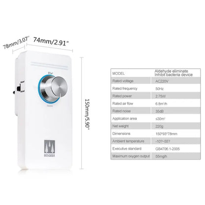 2024 New Mini Generator For Air Purification Air Cleaner Purifier Ozonator Accessories for Refrigerator Home Appliances