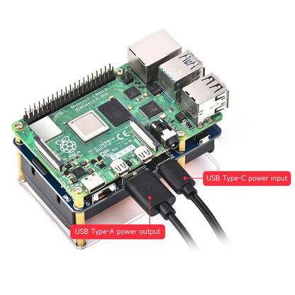 Raspberry Pi 5 4 3 UPS HAT Support 21700 Li Battery 5V Uninterruptible Power Supply Pogo Pins Connector Dynamic Path Management
