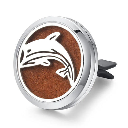 Aromatherapy Jewelry Locket Pendant Car Air Freshener Vent Clip Aroma Perfume Oils Locket Essential Oil Diffuser Car Clip