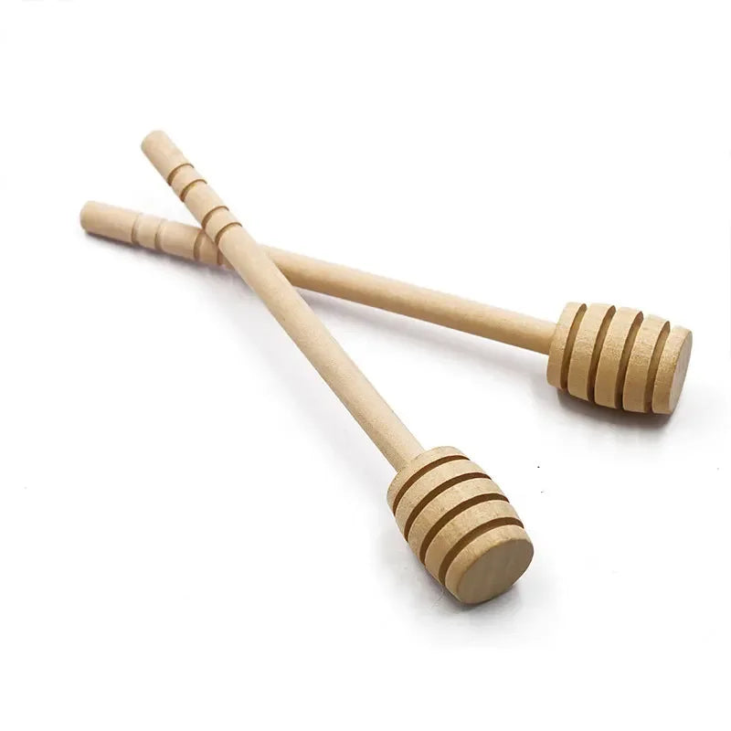 Kitchen Tools Practical Long Handle Wood Honey Spoon Mixing Stick Dipper For Honey Jar Coffee Milk Tea Supplies tea spoon