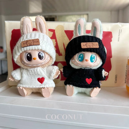 Labubu 3.0 Big into Energy Series Clothes  Labubu Bear Sweater Flanged hat Set Combining fashion & cuteness Labubu Ropa[no doll]